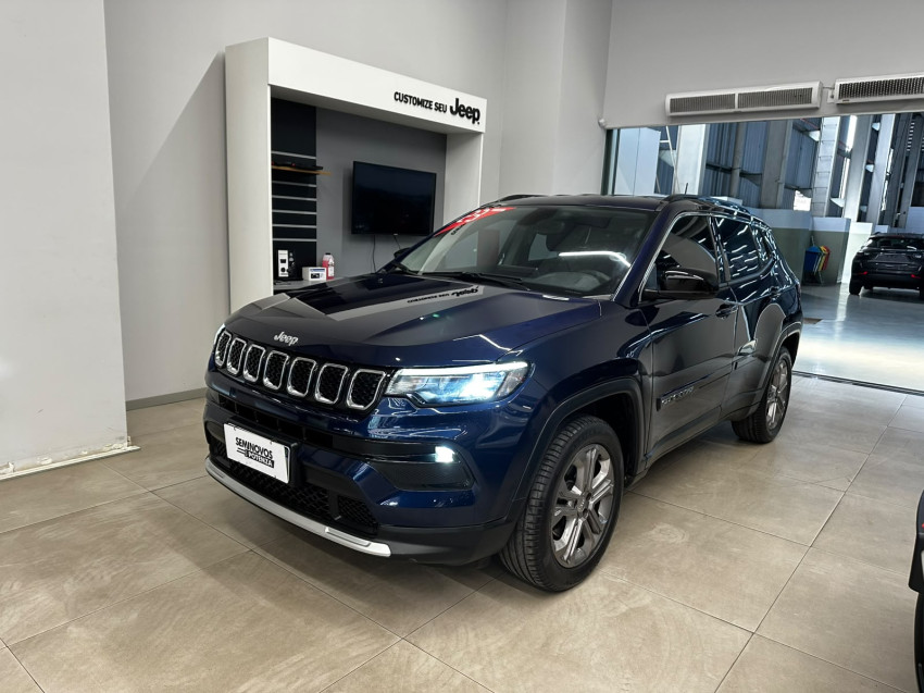 jeep compass longitude flex turbo automatico t270 1.3 baixa km super novo0
