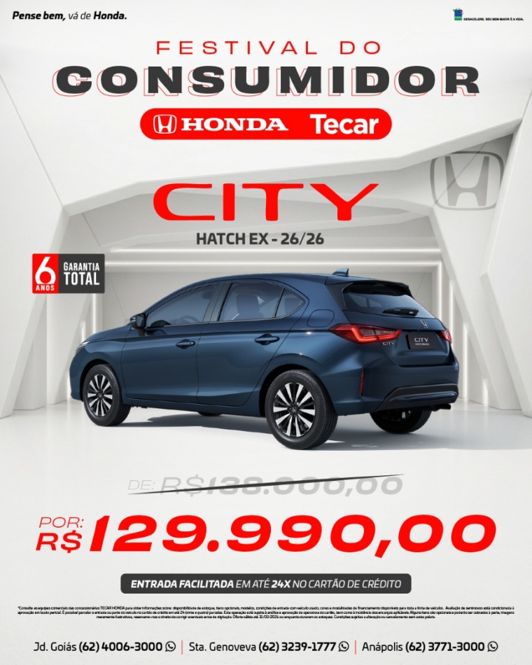 honda city 1.5 i-vtec flex hatch ex cvt 4p automatico 2026