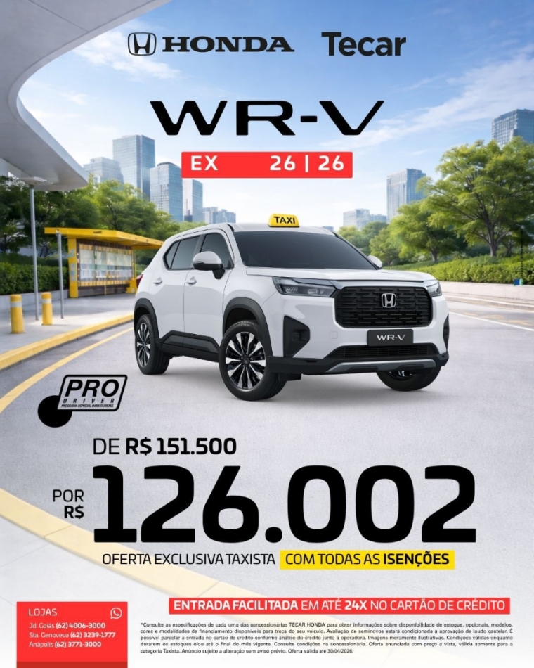 honda wr-v 1.5 i-vtec flex ex cvt 4p automatico 2026