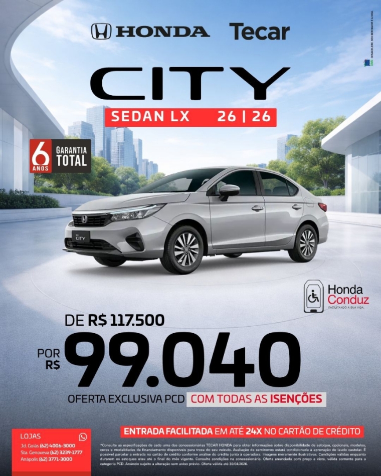 honda city 1.5 i-vtec flex lx cvt 4p automatico 2026