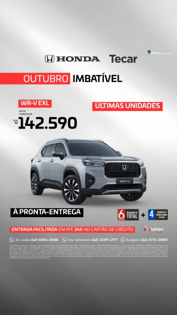 honda wr-v 1.5 i-vtec flex exl cvt 4p automatico 20260
