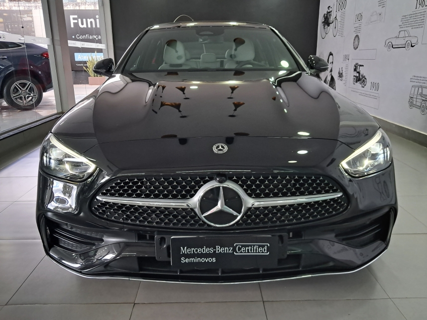 mercedes-benz c 200 1.5 eq boost hibrido amg line 9g-tronic 4p automatico 2022