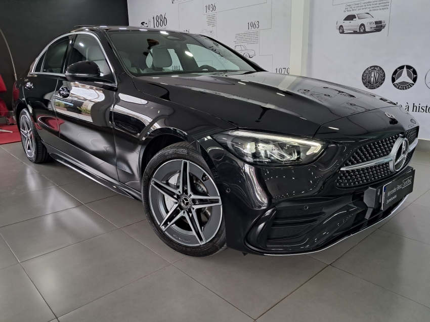 mercedes-benz c 200 1.5 eq boost hibrido amg line 9g-tronic 4p automatico 2022