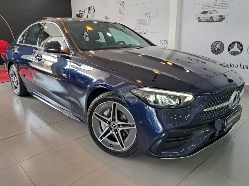 mercedes-benz c 200 1.5 eq boost hibrido amg line 9g-tronic 4p automatico 2022