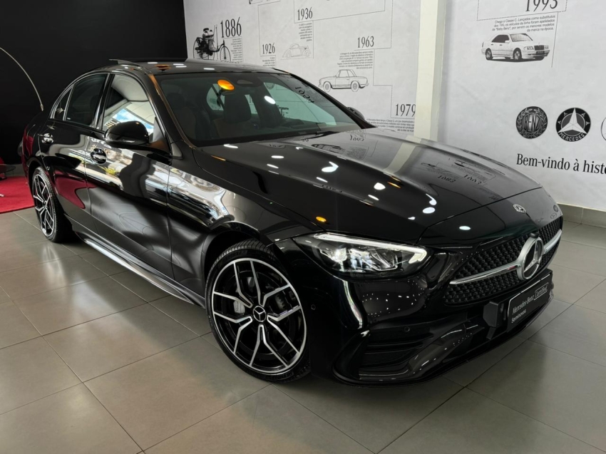 mercedes-benz c 200 1.5 eq boost hibrido amg line 9g-tronic 4p automatico 2023