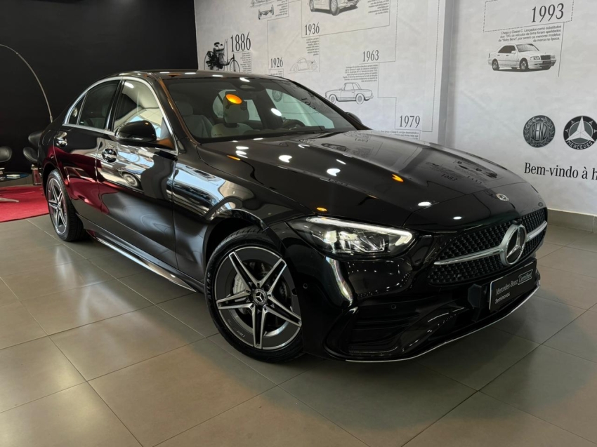 mercedes-benz c 200 1.5 eq boost hibrido amg line 9g-tronic 4p automatico 2024