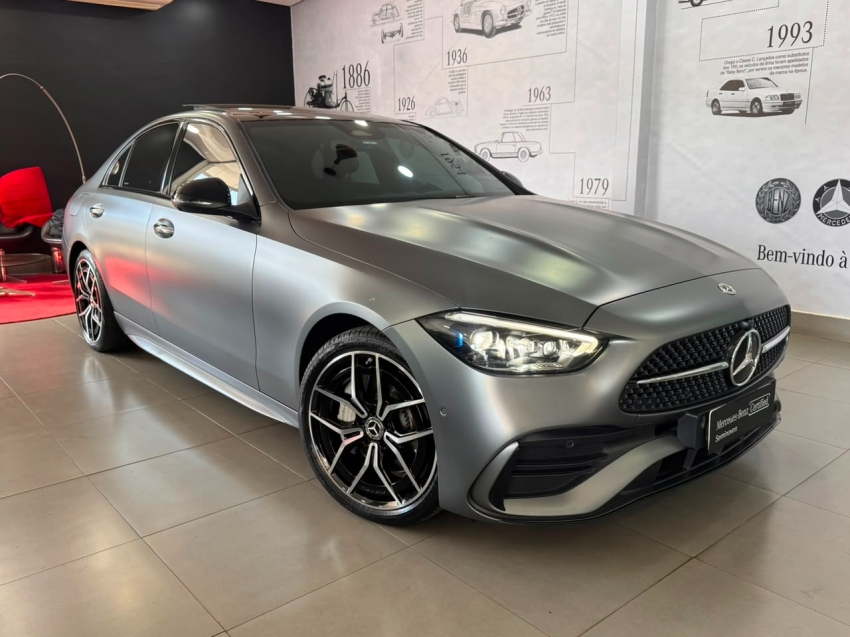 mercedes-benz c 300 2.0 eq boost hibrido amg line 9g-tronic gasolina 4p automatico 2022