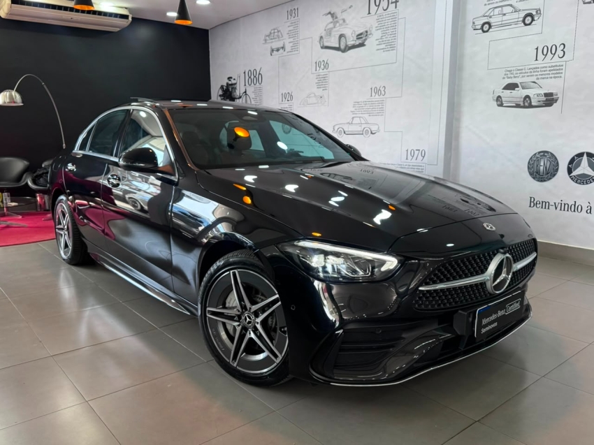 mercedes-benz c 200 1.5 eq boost hibrido amg line 9g-tronic 4p automatico 20220
