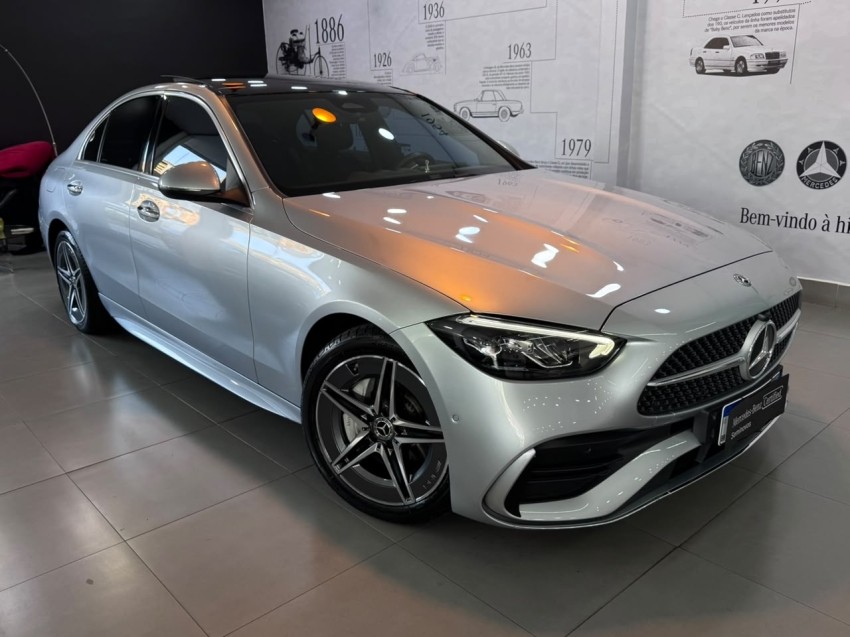 mercedes-benz c 200 1.5 eq boost hibrido amg line 9g-tronic 4p automatico 20220