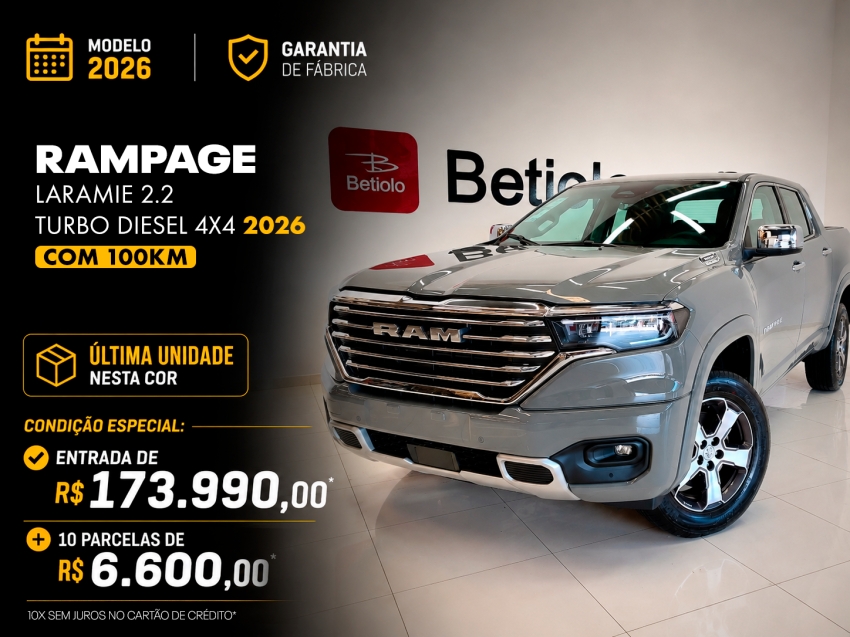 ram rampage 2.2 turbo diesel laramie 4x4 automatico 4p 2026