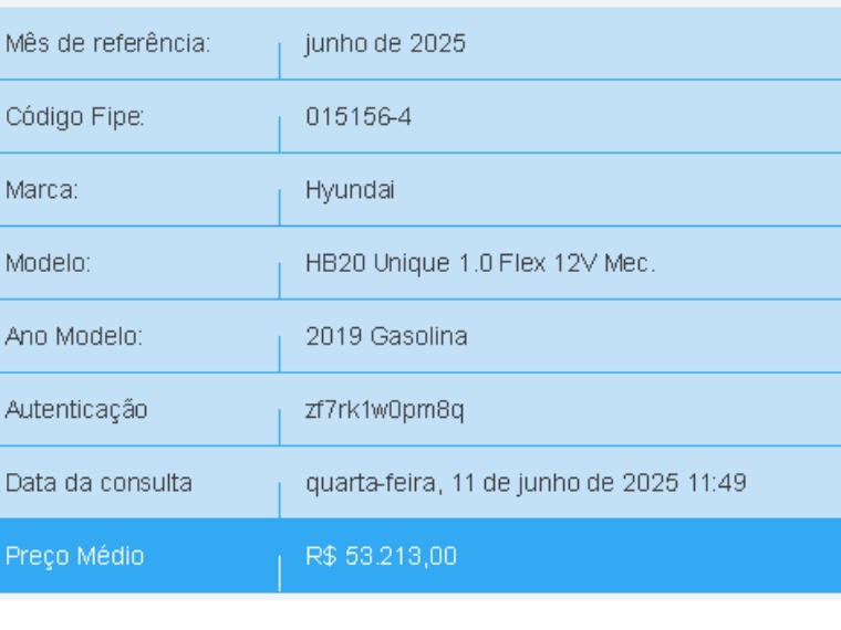 hyundai hb20 1.0 unique 12v flex 4p manual 2019
