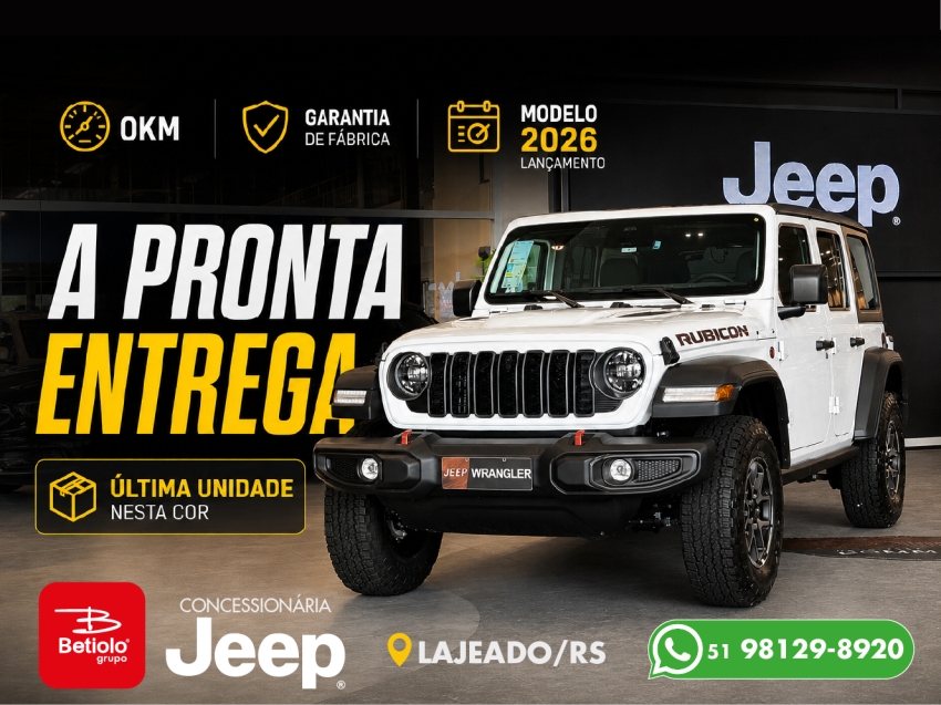 jeep wrangler 2.0 turbo gasolina rubicon 4p 4x4 at8 automatico 2026