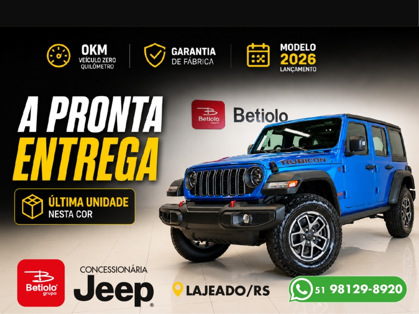 jeep wrangler 2.0 turbo gasolina rubicon 4p 4x4 at8 automatico 2026