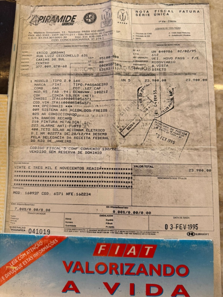 fiat tipo 2.0 ie 16v gasolina 2p manual 1995