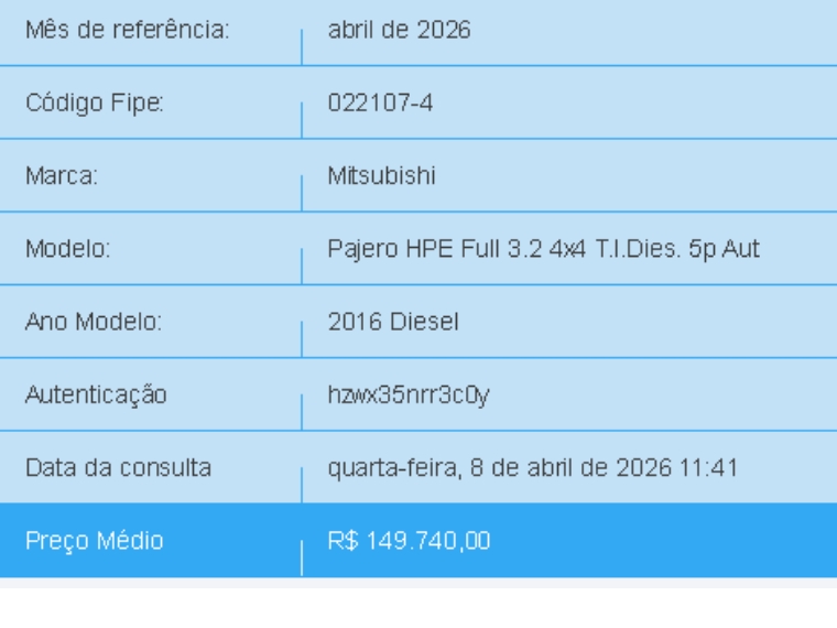 mitsubishi pajero full 3.2 hpe 4x4 16v turbo intercooler diesel 4p automatico 20161