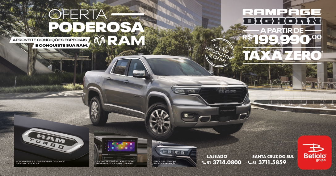 ram rampage 2.2 turbo diesel big horn 4x4 automatico 4p 2026