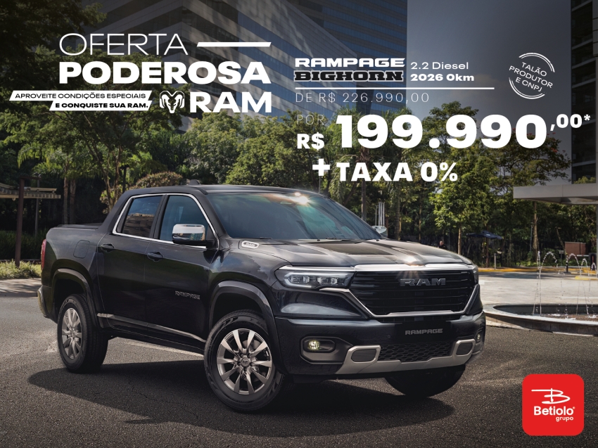 ram rampage 2.2 turbo diesel big horn 4x4 automatico 4p 2026