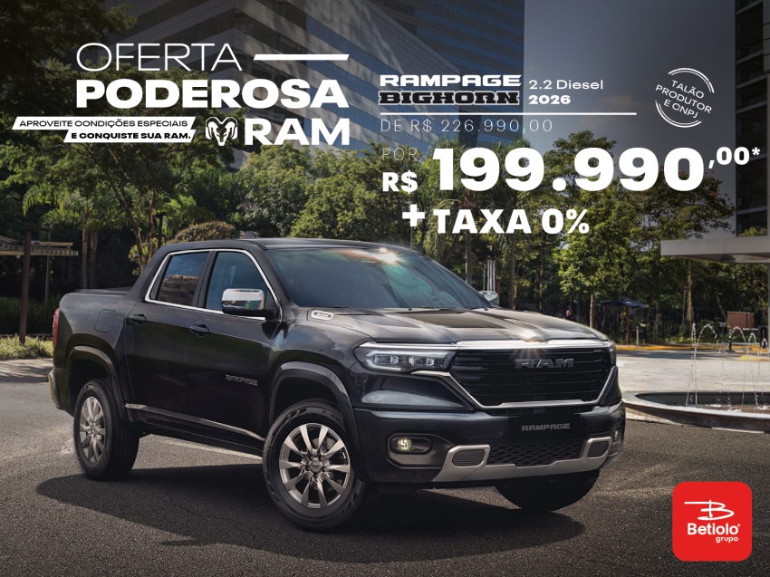 ram rampage 2.2 turbo diesel big horn 4x4 automatico 4p 2026