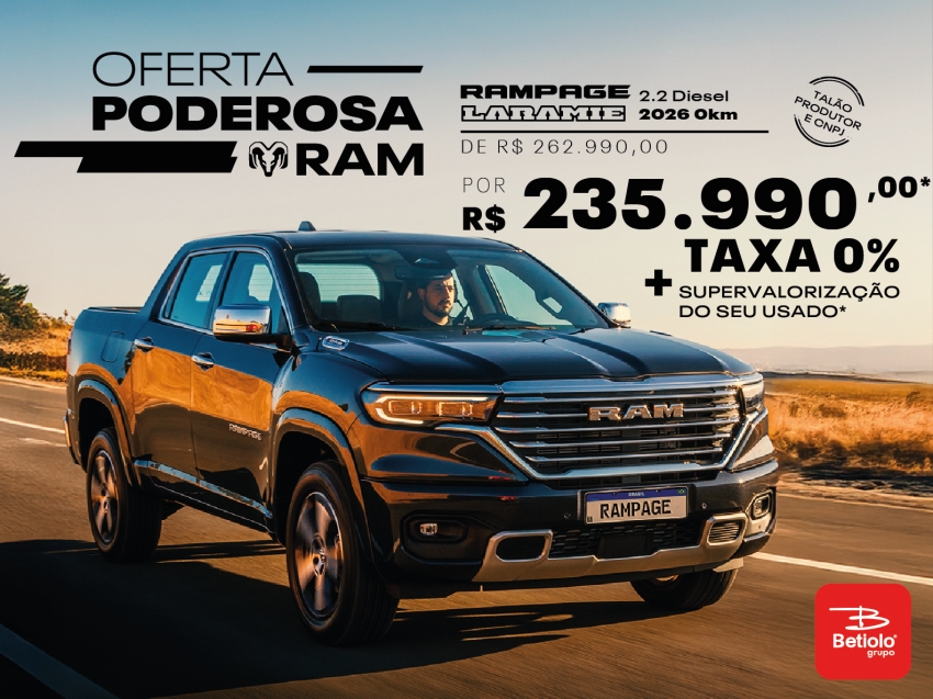 ram rampage 2.2 turbo diesel laramie 4x4 automatico 4p 2026