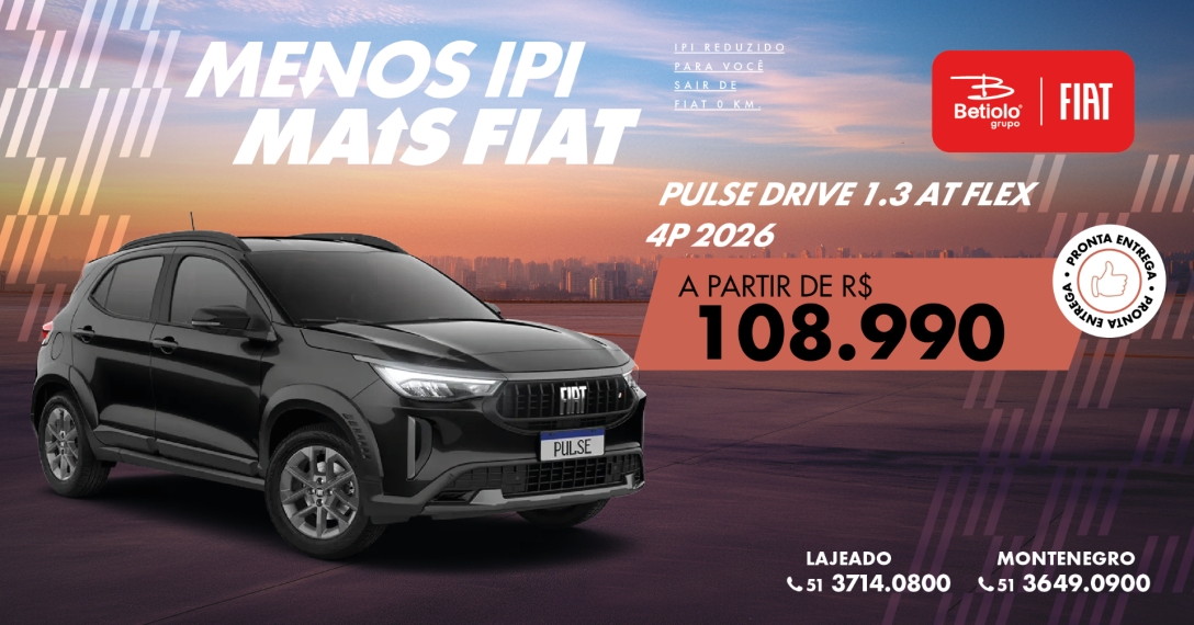 fiat pulse 1.3 flex drive cvt gasolina 4p automatico 2026