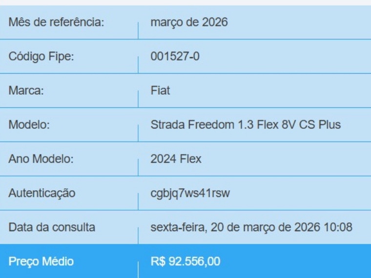 fiat strada 1.3 firefly flex freedom cs manual 2p 20241