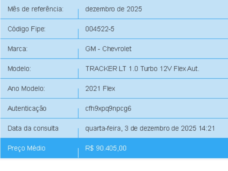 chevrolet tracker 1.0 turbo flex lt automatico 4p 20211