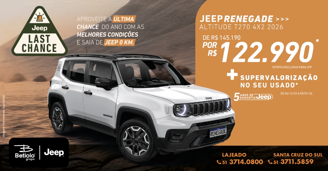 jeep renegade 1.3 t270 turbo flex altitude at6 gasolina 4p automatico 2026