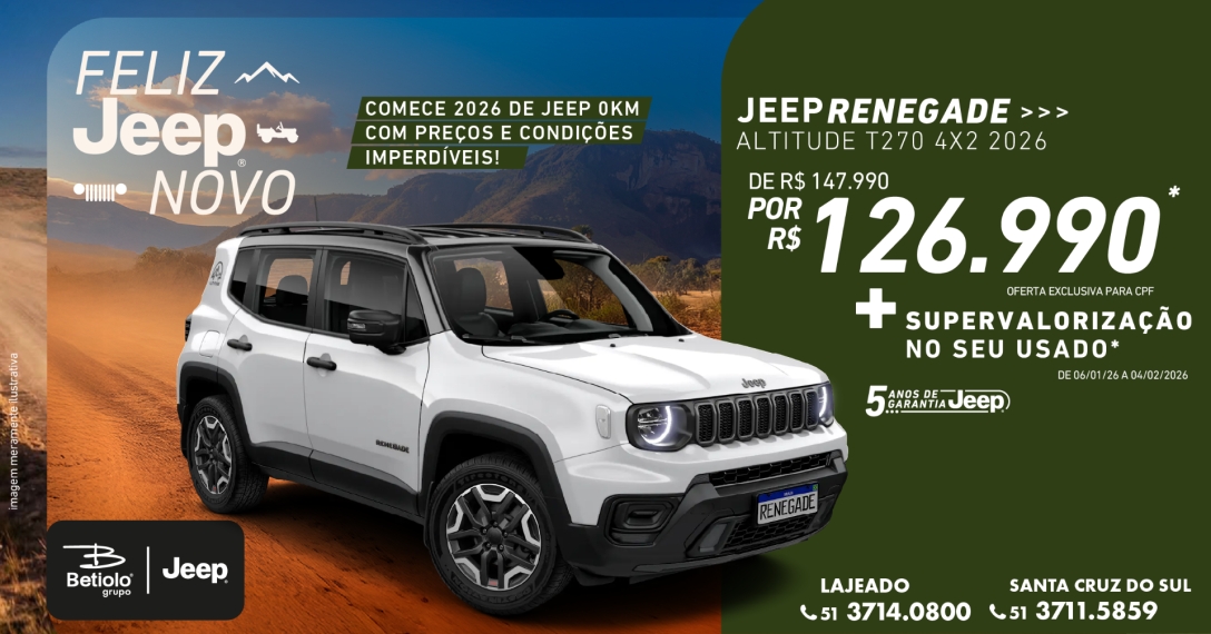 jeep renegade 1.3 t270 turbo flex altitude at6 gasolina 4p automatico 2026