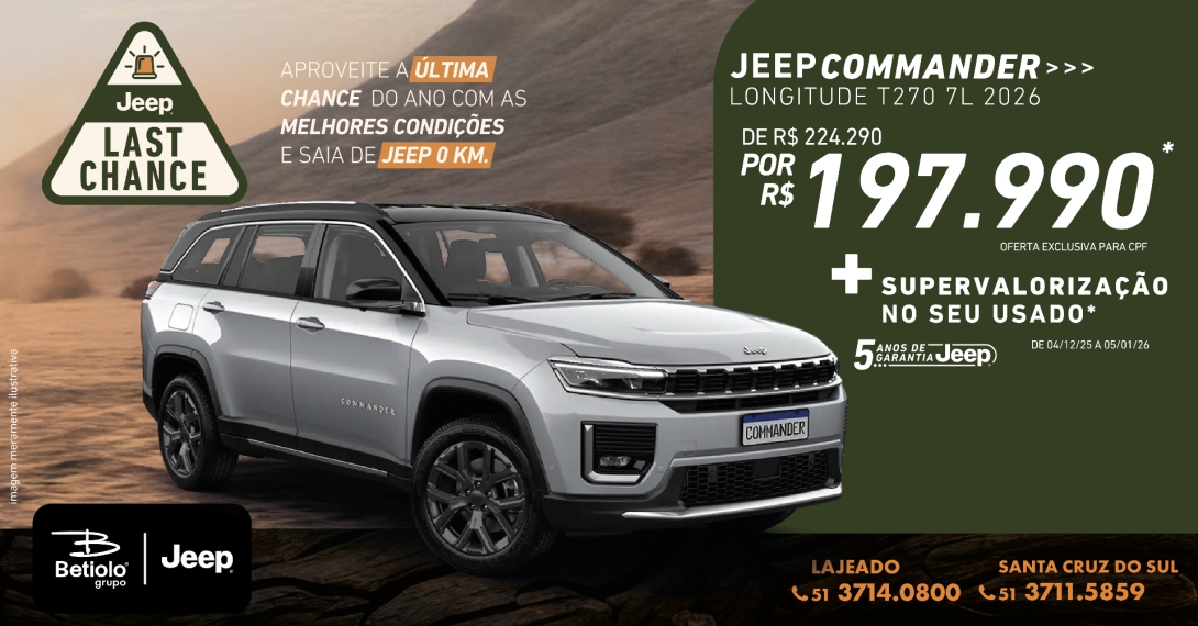 jeep commander 1.3 t270 turbo flex longitude at6 gasolina 4p automatico 2026