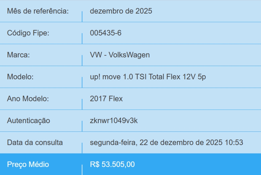 volkswagen up 1.0 mpi move 12v flex 4p manual 20171