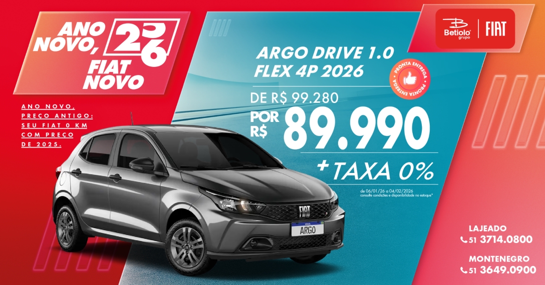 fiat argo 1.0 firefly flex drive manual gasolina 4p 2026