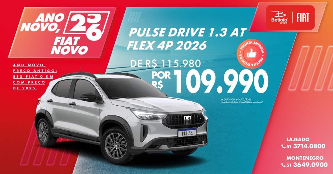 fiat pulse 1.3 flex drive cvt gasolina 4p automatico 2026