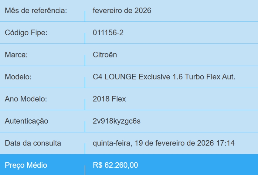 citroen c4 lounge 1.6 thp flex exclusive bva 4p automatico 20181