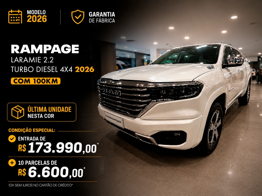 ram rampage 2.2 turbo diesel laramie 4x4 automatico 4p 2026