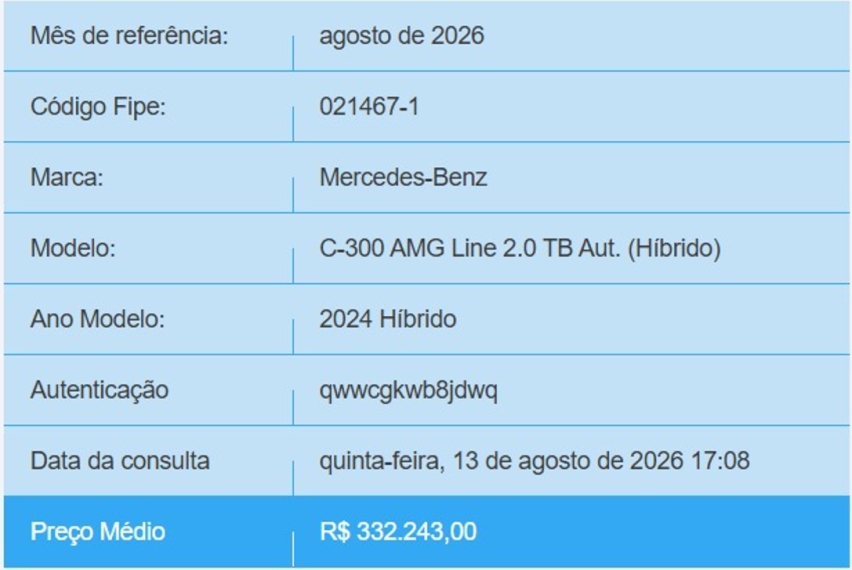 mercedes-benz c 300 2.0 eq boost hibrido amg line 9g-tronic 4p automatico 20241