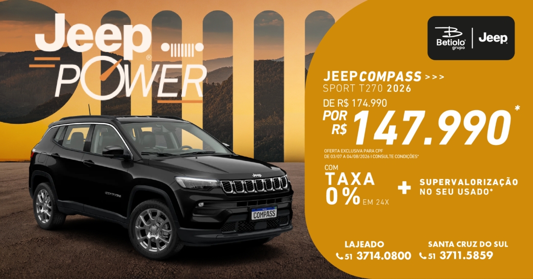 jeep compass 1.3 t270 turbo flex sport at6 gasolina 4p automatico 20260