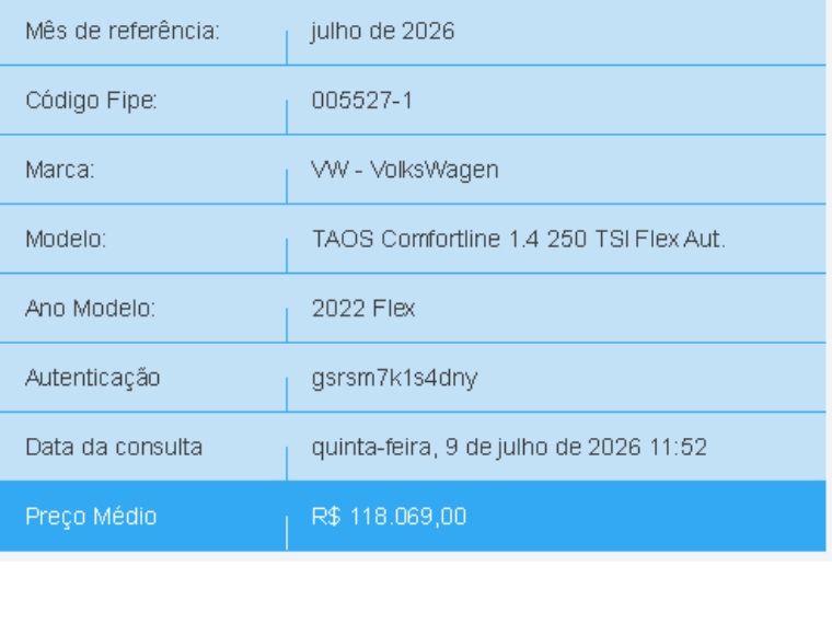 volkswagen taos 1.4 250 tsi total flex comfortline automatico 4p 20221