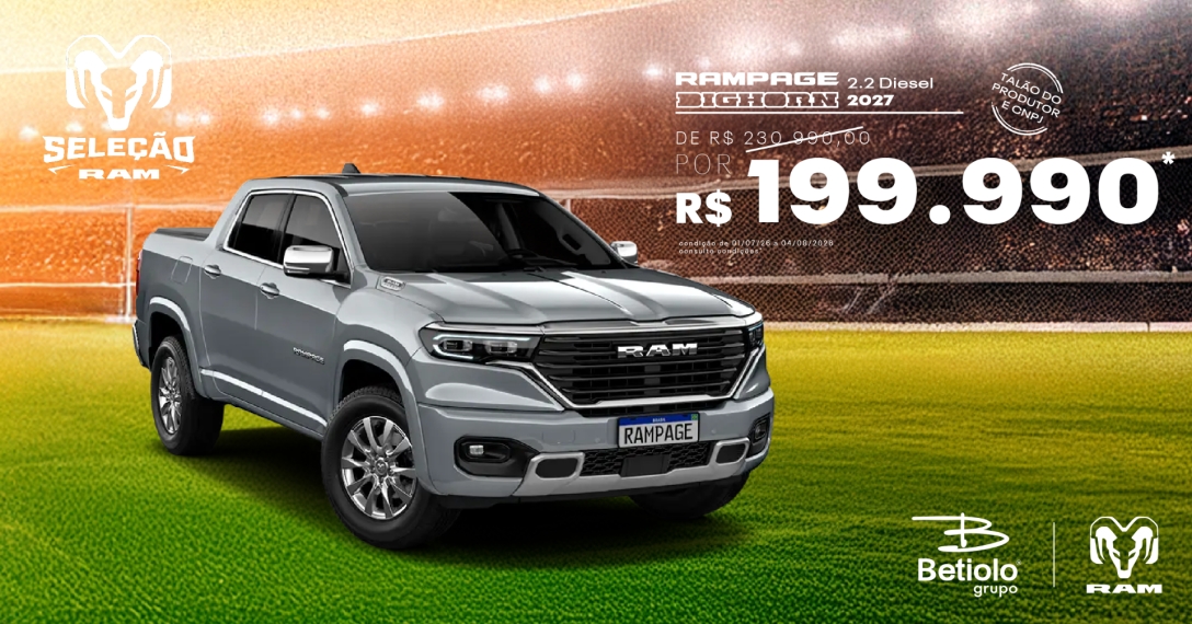 ram rampage 2.2 turbo diesel big horn 4x4 automatico 4p 20270