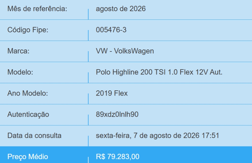 volkswagen polo 1.0 200 tsi highline automatico flex 4p 20191