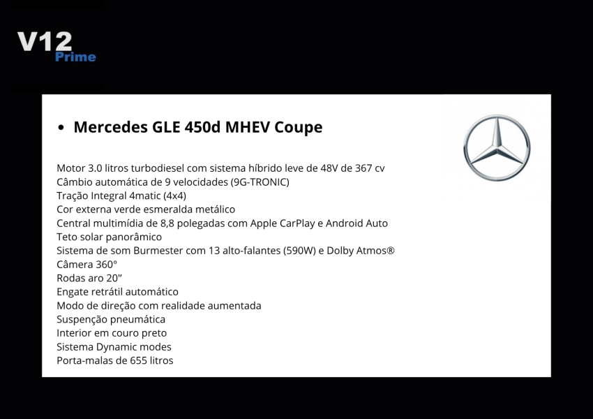 mercedes-benz gle 450d 3.0 i6 mhev diesel coupe 4matic 9g-tronic