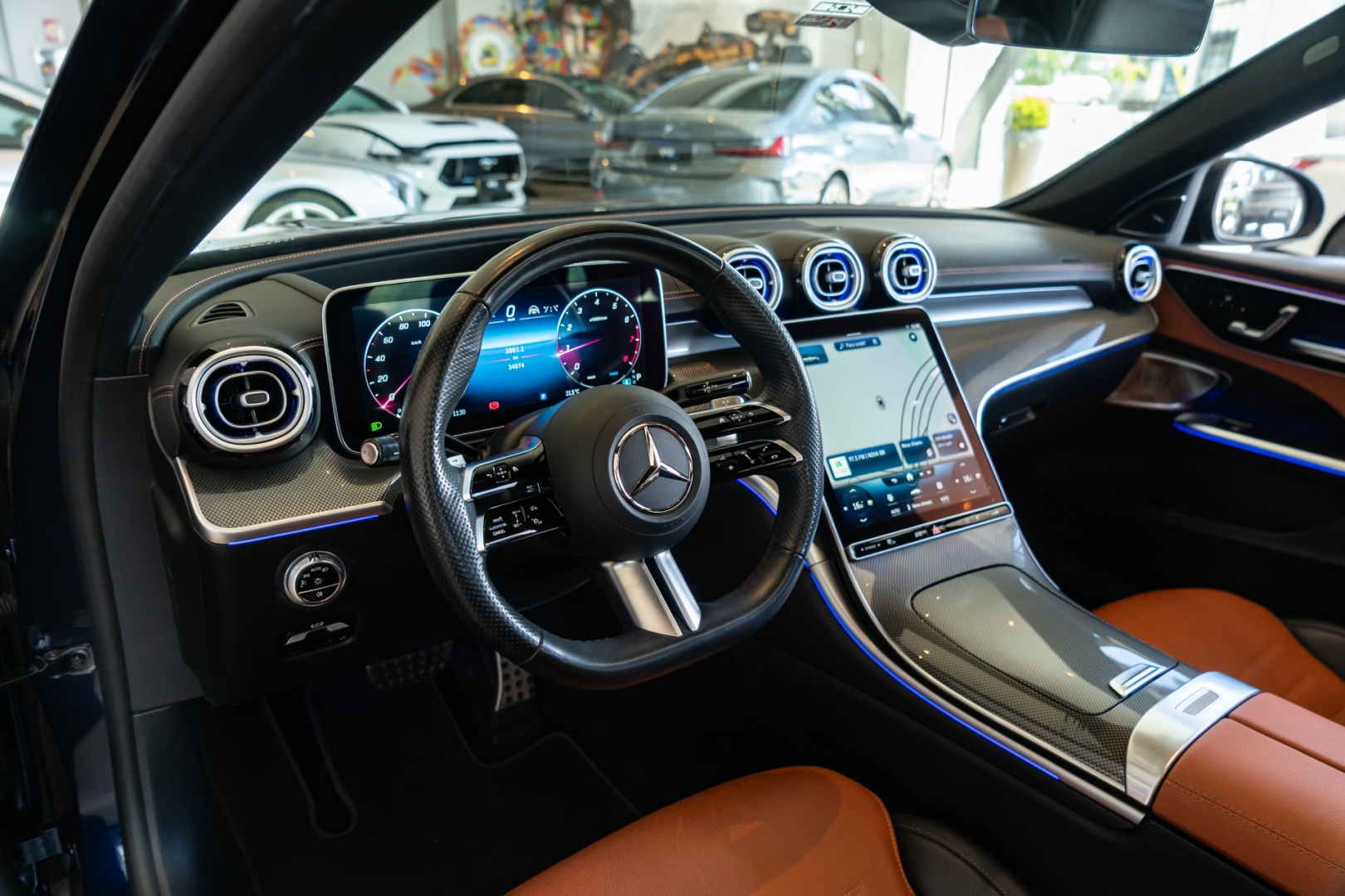 mercedes-benz c 300 2.0 eq boost hibrido amg line 9g-tronic 4p automatico 20236