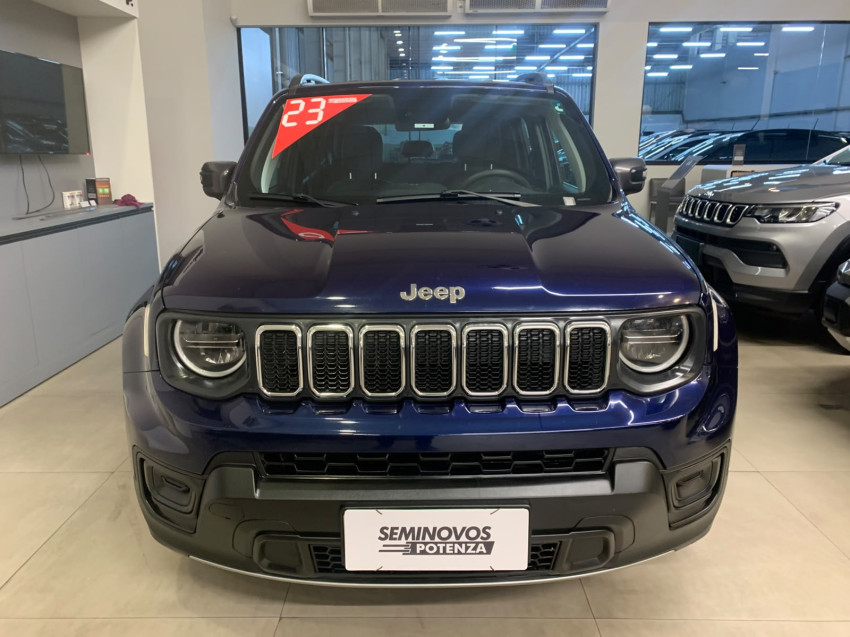 jeep renegade jipe automatico modelo longitude turbo t270 motor 1.3 super novo azul jazz revisado1