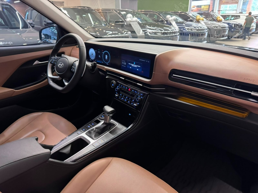 creta turbo platinum hyundai automatico com teto solar baixa km muito novo revisado9