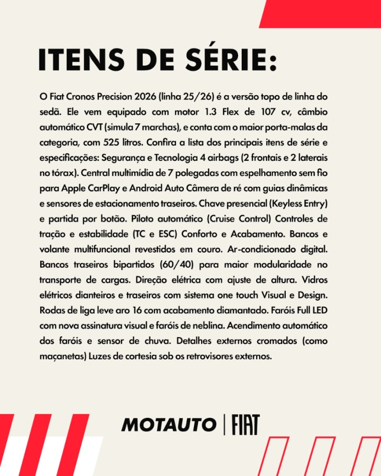 cronos precision1.3 aut ,na garantia de fabrica , unico dono6