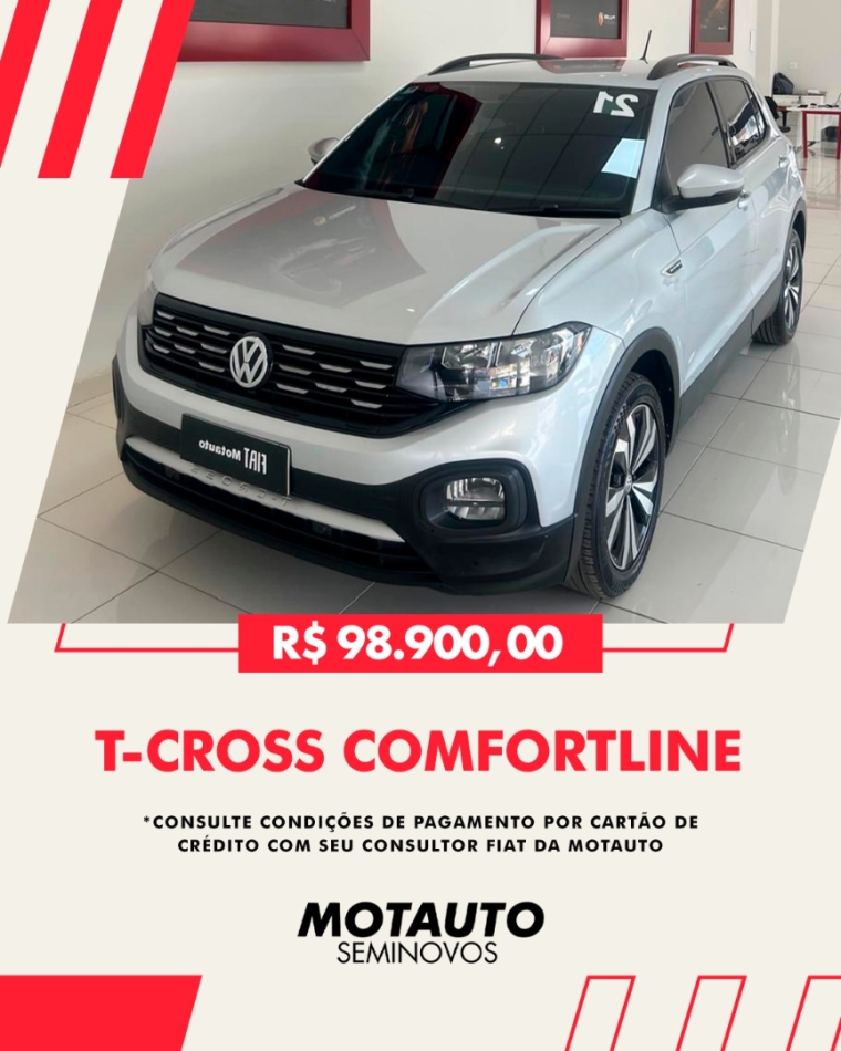 t cross confortline 1.0 turbo aut em excelente estado
