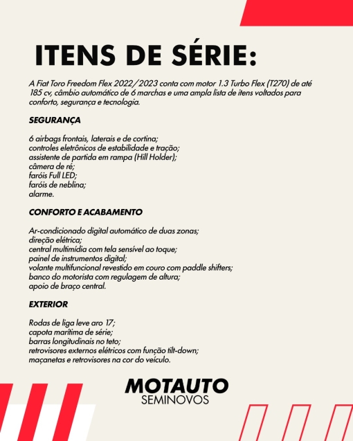 toro freedon 1.3 turbo , em rarissimo estado de conservacao e com bancos couro10