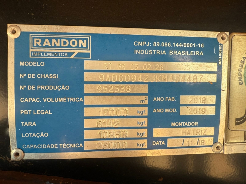 randon rodotrem graneleiro - 2018/2019