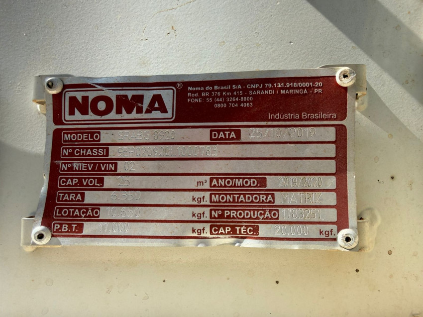 noma bicacamba 7 eixos - 2019/202010