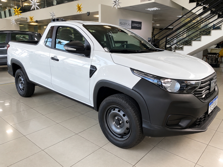 fiat strada 1.3 endurance - ar. cond. + dir. elet. trava 11460km garantia fabrica!