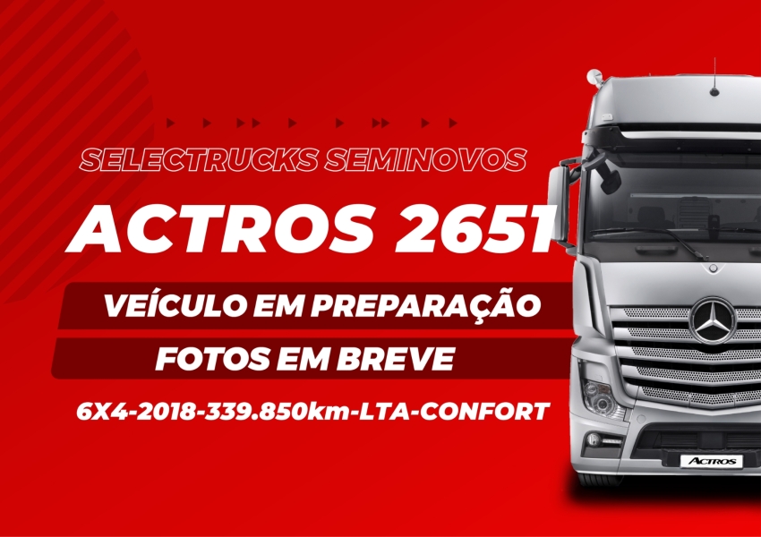 mercedes-benz actros 2651 confort 6x2 510 diesel automatico 2018 mercedes-benz actros 2651 confort 6x2 510 diesel automatico 2018